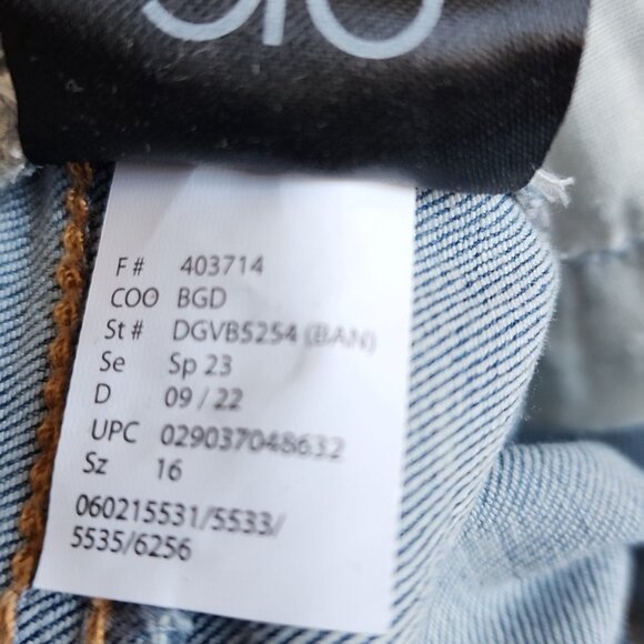 NWT Gloria Vaderbuilt Slimming Capri Blue Jeans Size 16 - Picture 7 of 9